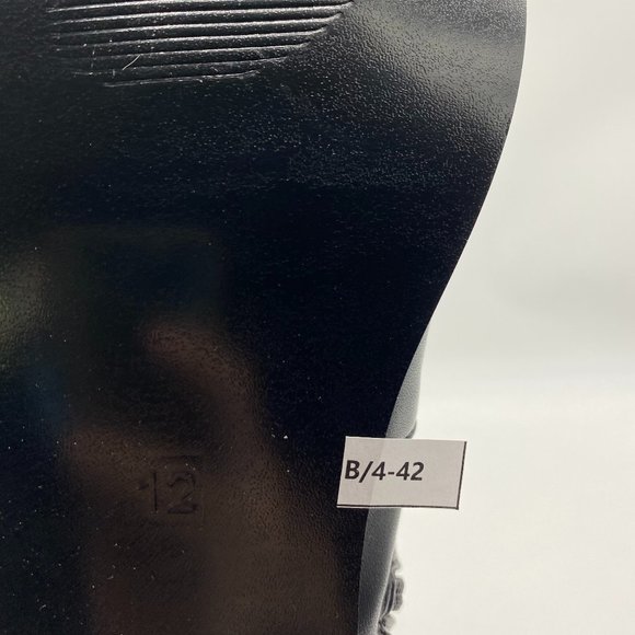 Black Over The Knee Boot Lace Up Side Zipper Boot - Picture 9 of 13